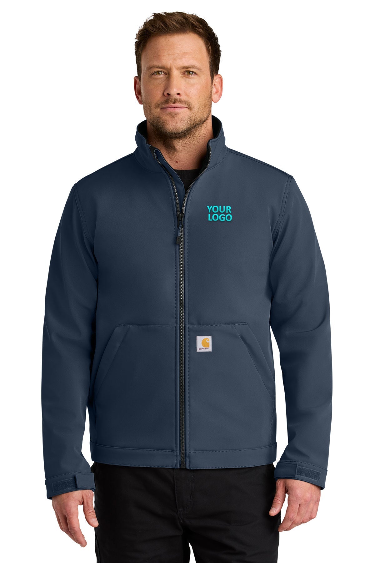 Carhartt Rain Defender Soft Shell Custom Jackets, Navy