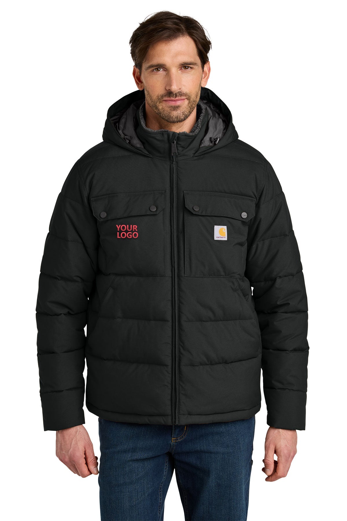 Carhartt Montana Insulated Hooded Custom Jackets, Black