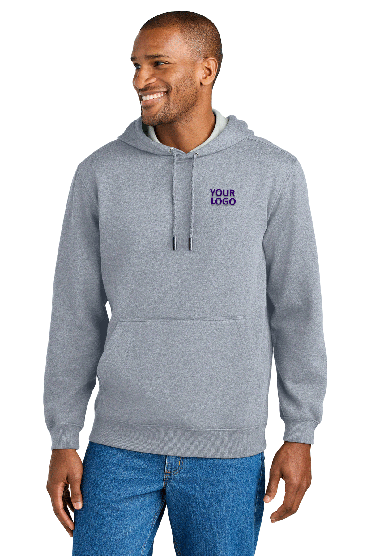 CornerStone Heather Grey CSF630 custom embroidered sweatshirts