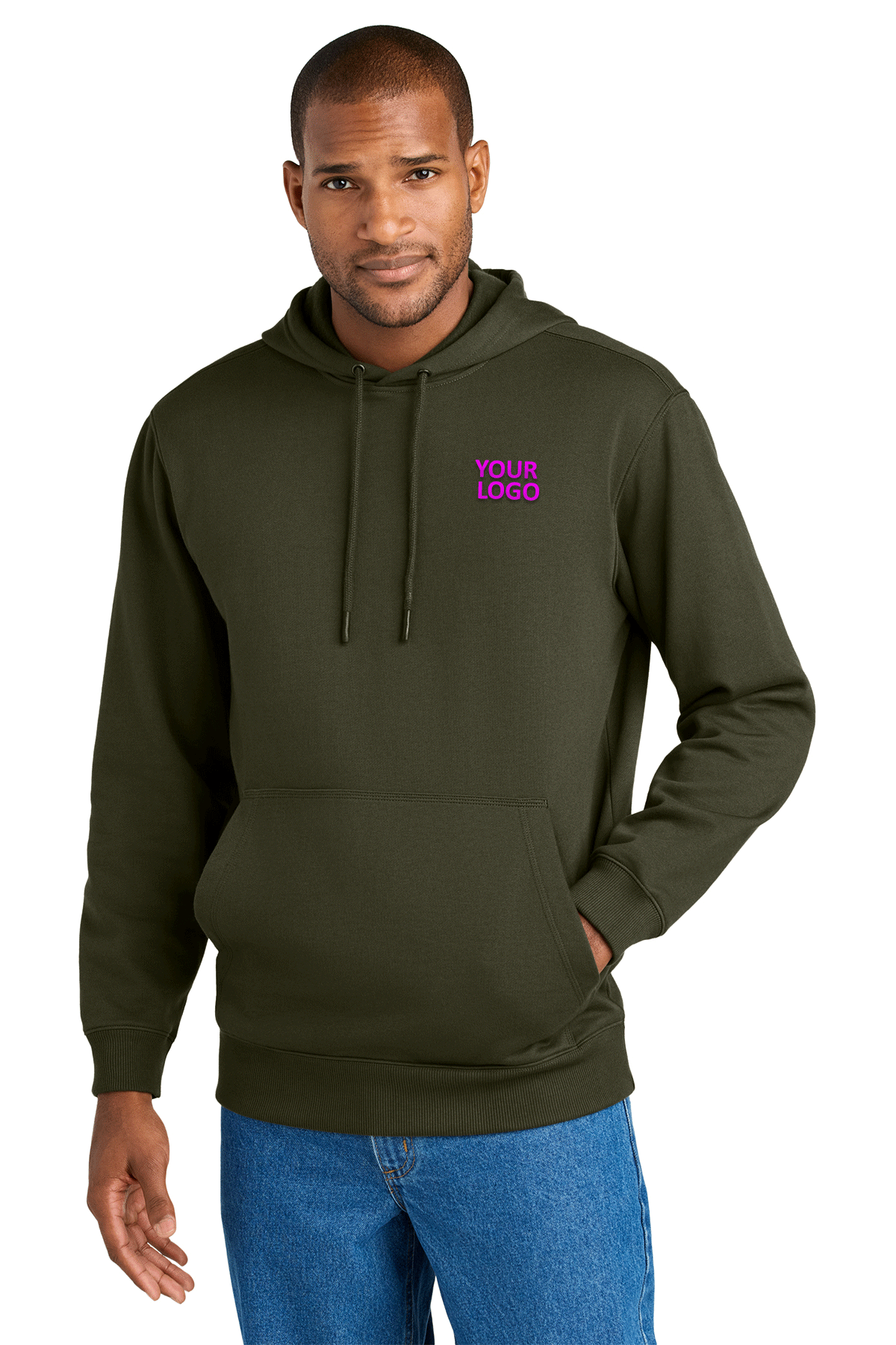 CornerStone Tundra Green CSF630 custom logo sweatshirts