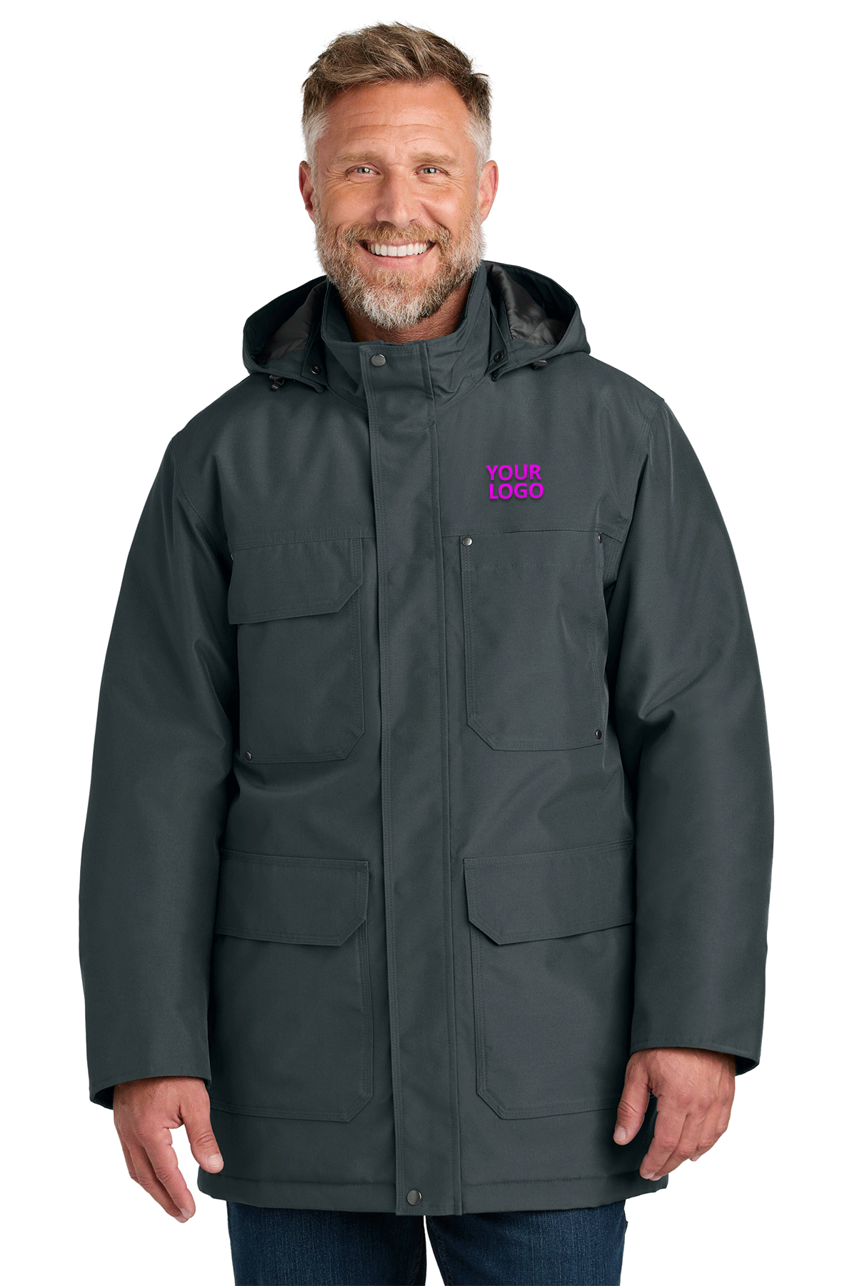 CornerStone Iron Grey CSJ10 company jackets with logo