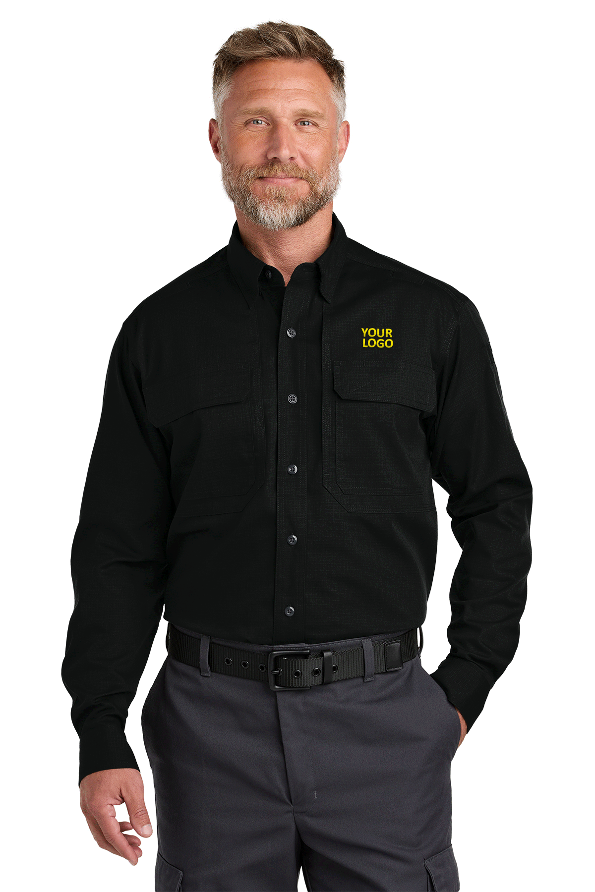 CornerStone Long Sleeve Select Tactical Custom Shirts, Black