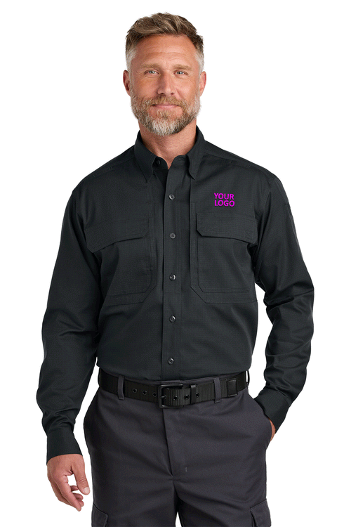 CornerStone Short Sleeve Select Ripstop Custom Shirts, Echo Steel