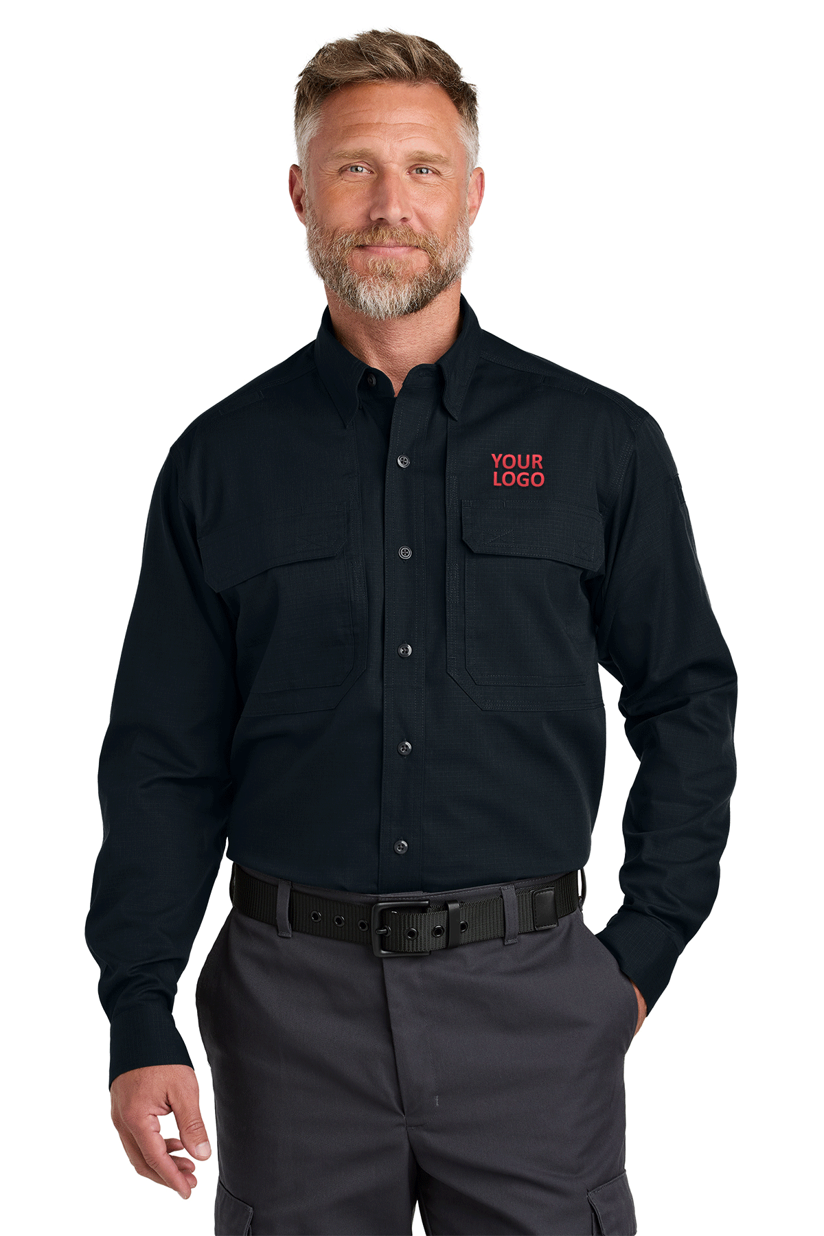CornerStone Navy Blue CSW176 custom work shirts