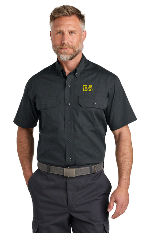 CornerStone Long Sleeve Select Ripstop Custom Shirts, Echo Steel