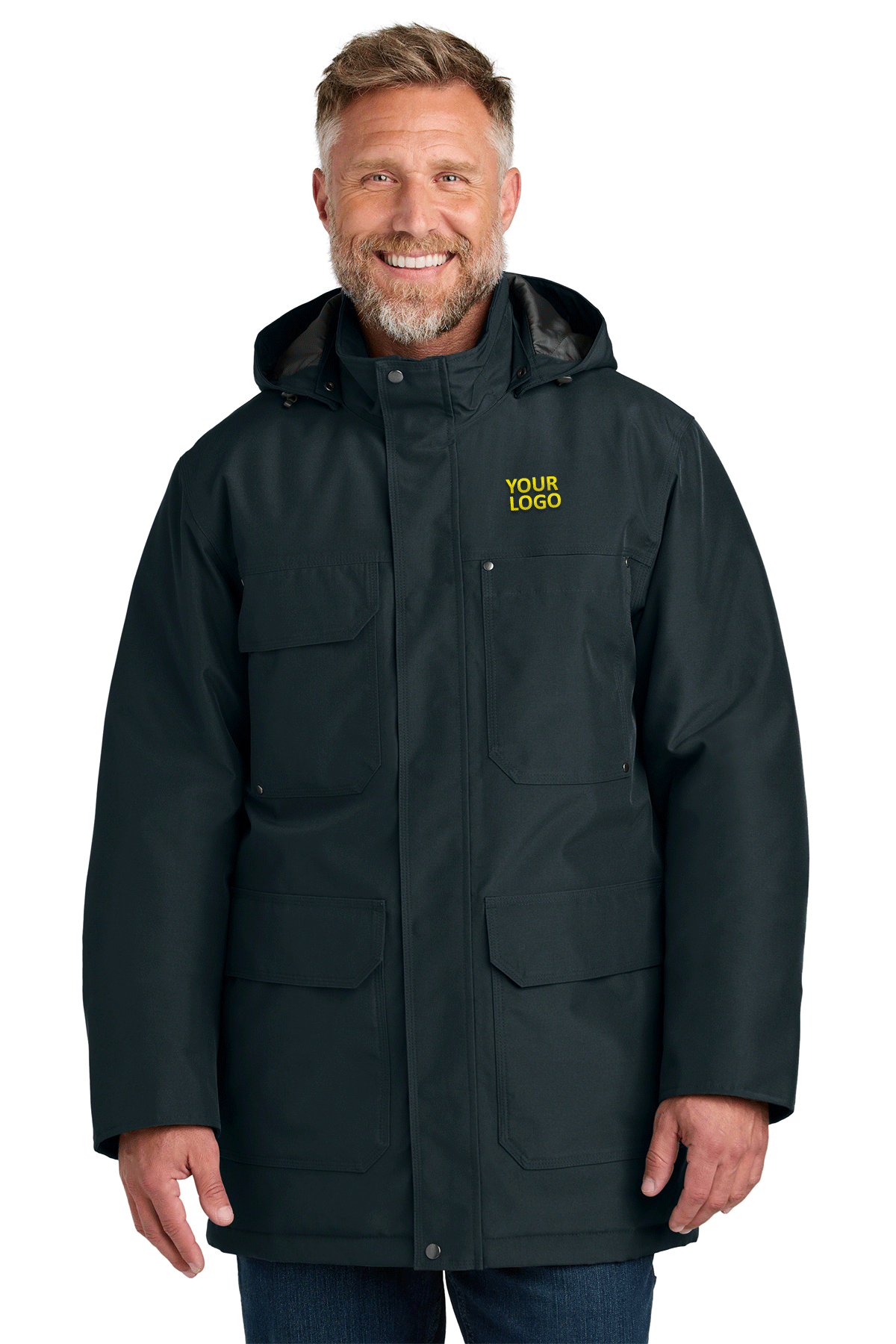 CornerStone Navy CSJ10 company logo jackets