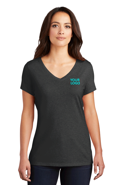 District Perfect Tri V-Neck Tee, Black Frost [Kizen]