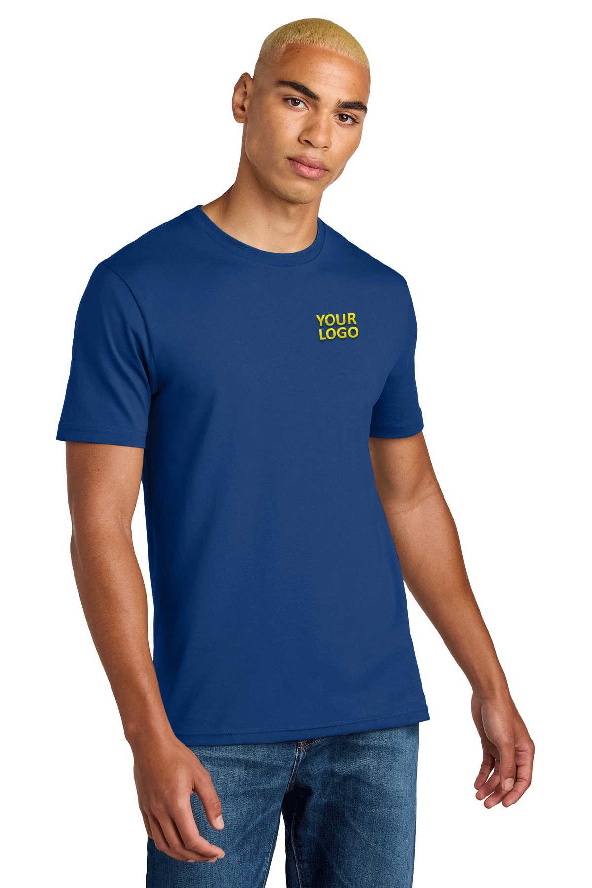 District Perfect Weight Icon Custom Tees, Deep Royal [Osage LLC]