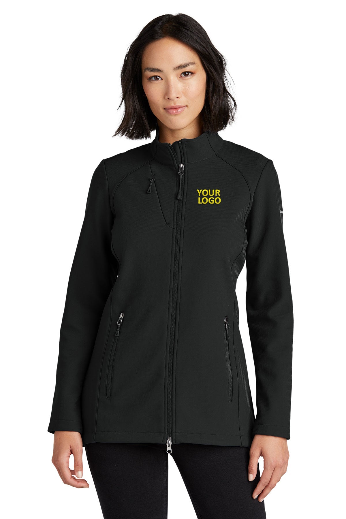 Eddie Bauer Womens Stretch Soft Shell Custom Jackets, Deep Black