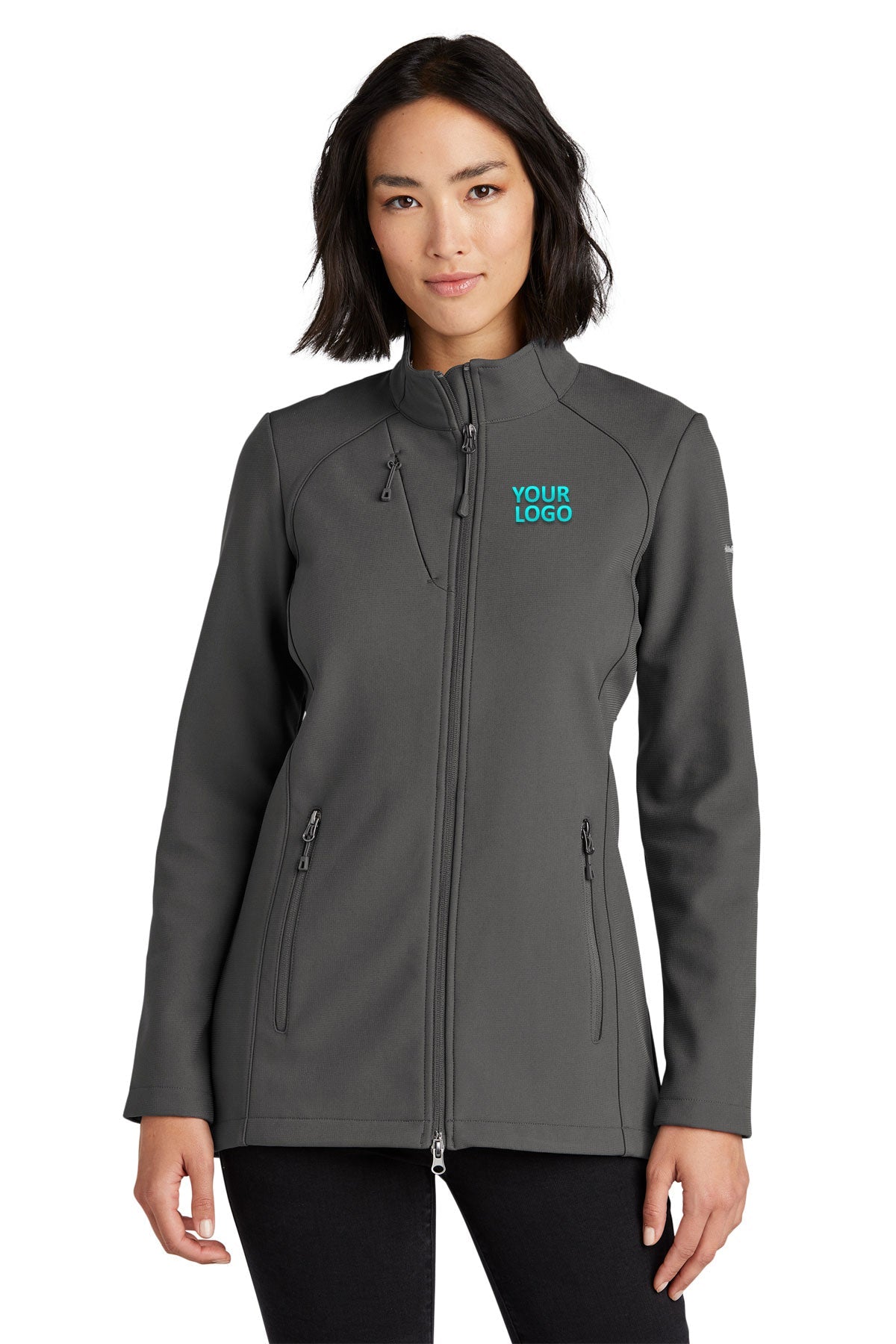 Eddie Bauer Womens Stretch Soft Shell Custom Jackets, Iron Gate