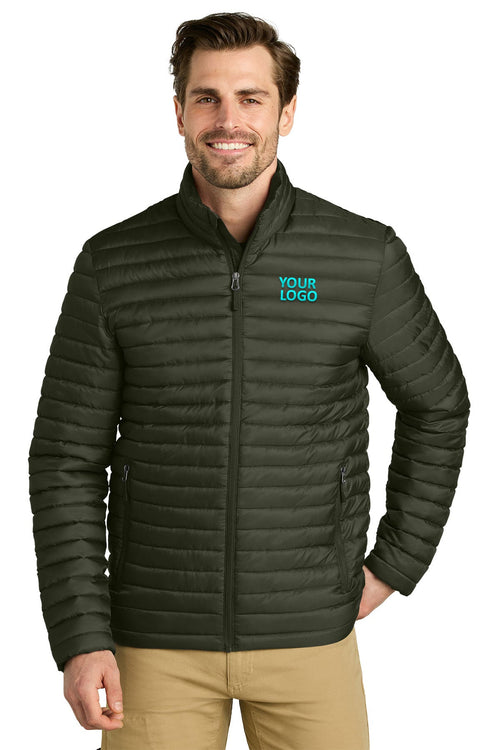 Eddie Bauer Packable Quilted Custom Full-Zips, Olive Green