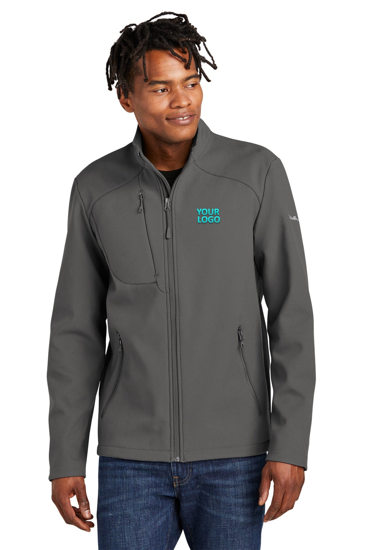 Eddie Bauer Stretch Soft Shell Custom Jackets, Iron Gate