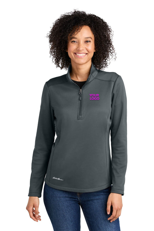 Eddie Bauer Smooth Mid Layer Custom Fleece 1/2-Zips, Iron Gate