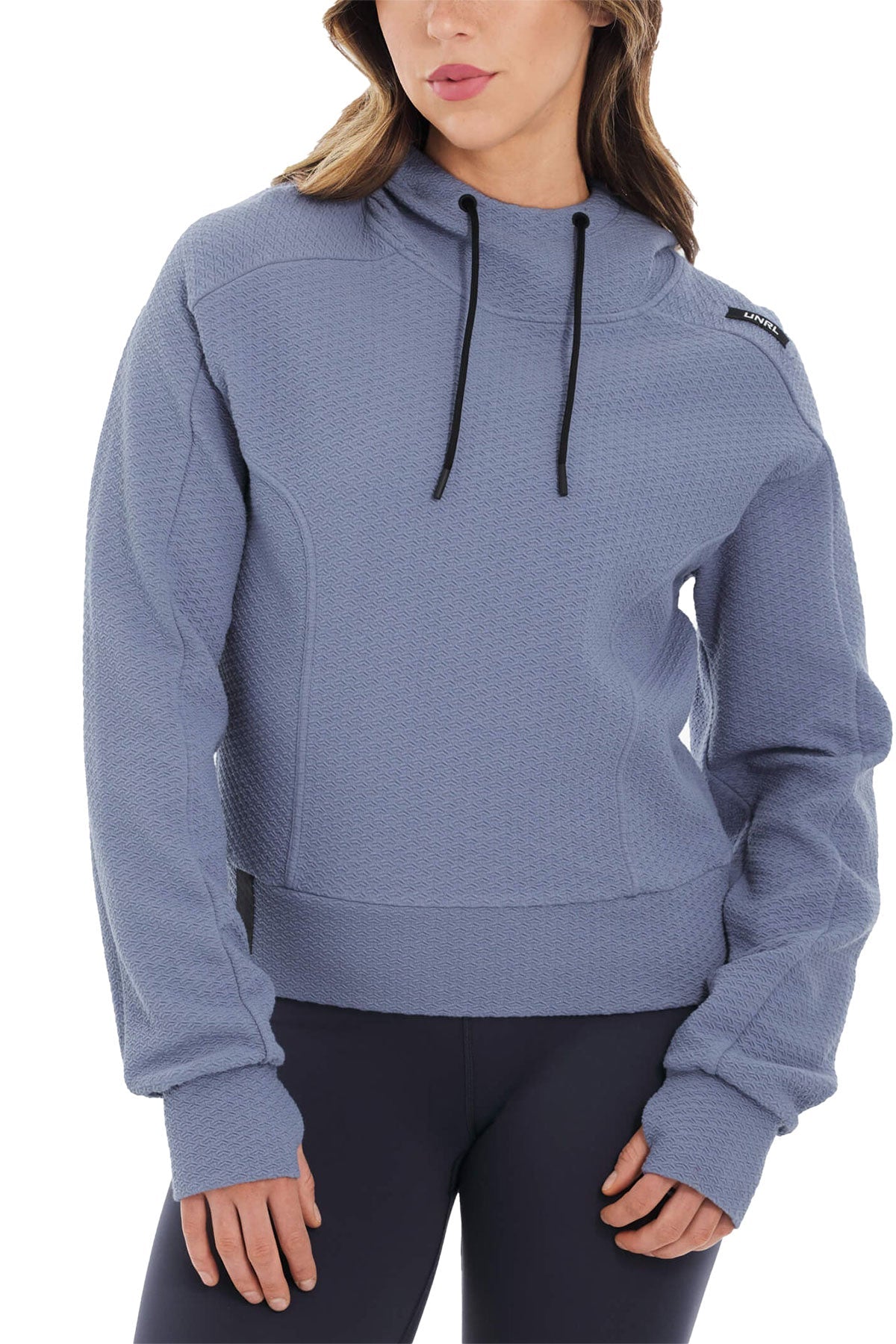 UNRL Womens Elevation Custom Hoodies, Storm Blue [Horizontal Talent]