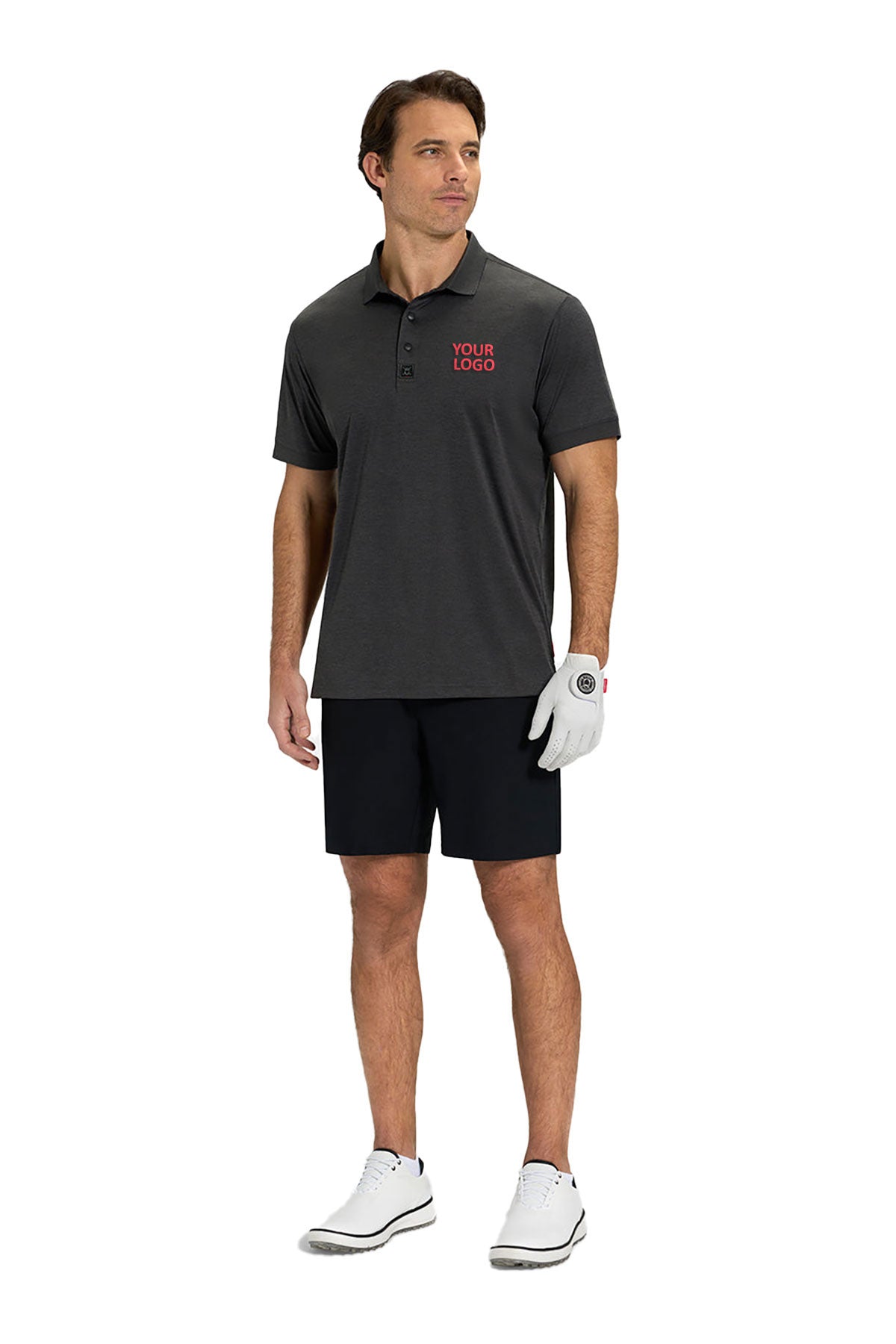 Ghost Golf Marled Core Custom Polos, Iron Grey [Versalift]