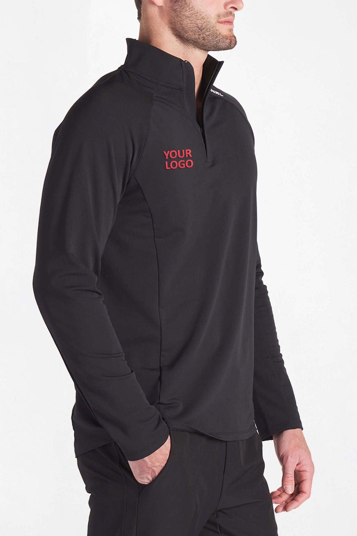 UNRL Highlands Custom Quarter Zips, Black [Executive Construction]