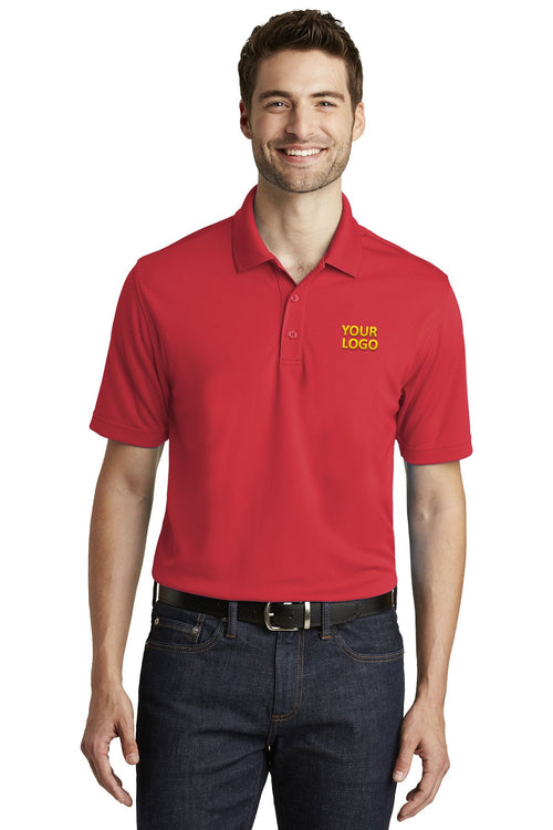 Port Authority Womens Dry Zone UV Micro-Mesh Custom Polos, Rich Red