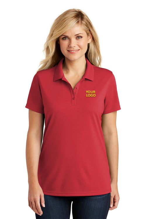 Port Authority Dry Zone UV Micro-Mesh Custom Polos, Rich Red