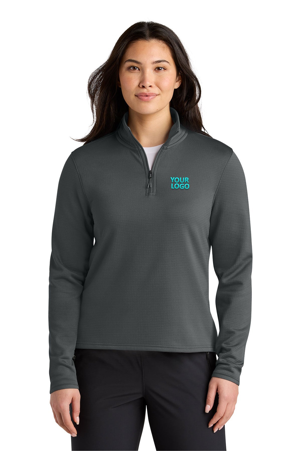 The North Face Womens Aim 1/4-Zip Custom Fleeces, Asphalt Grey