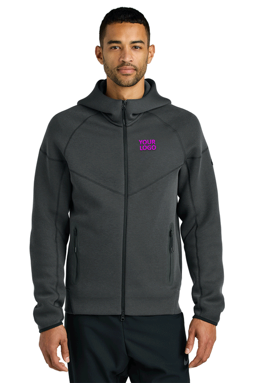 Nike Womens Tech Fleece Full-Zip Custom Hoodies, Pale Ivory