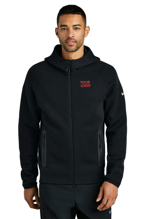 Nike Womens Tech Fleece Full-Zip Custom Hoodies, Black