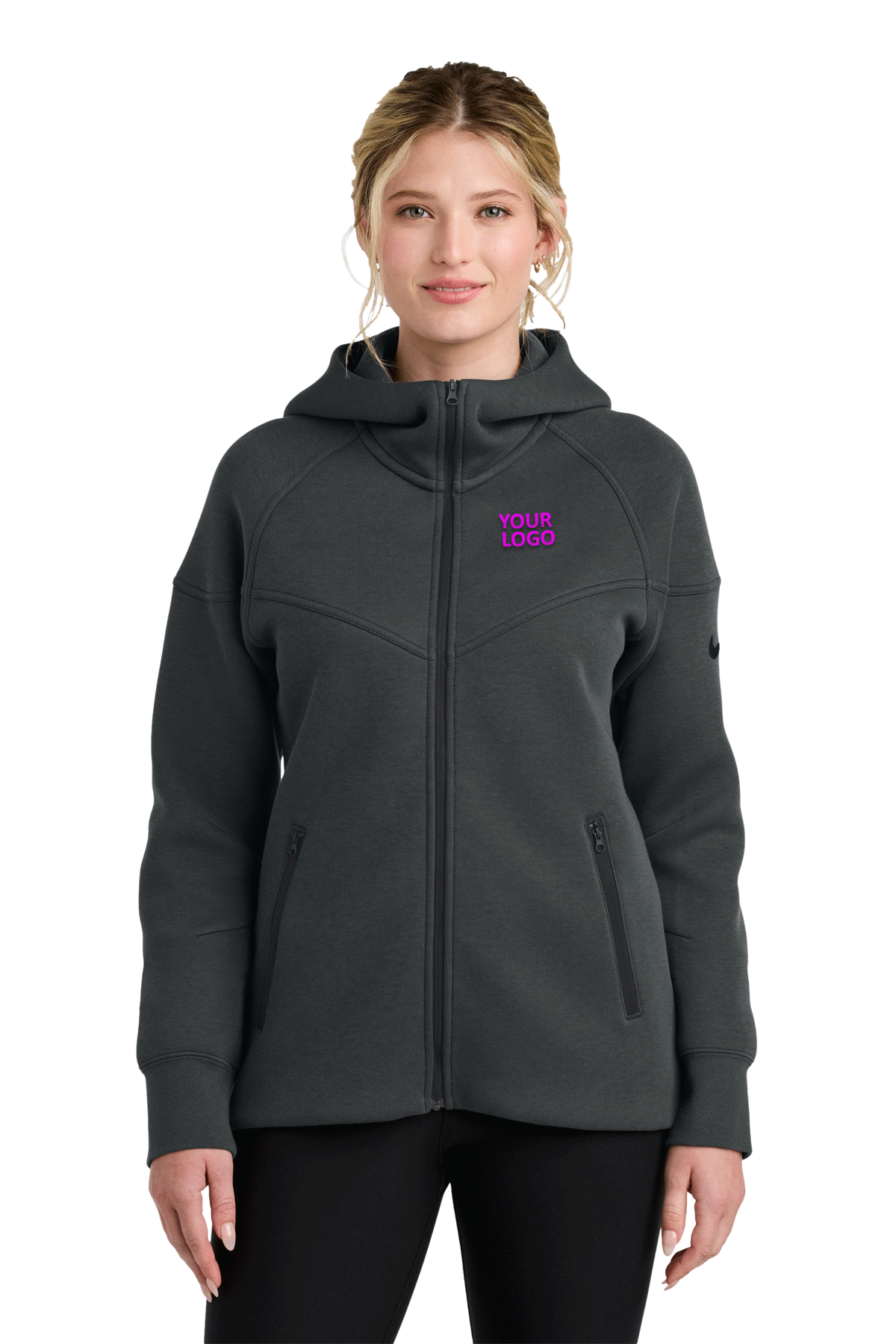 Nike Anthracite Heather NKFQ4798 custom embroidered sweatshirts