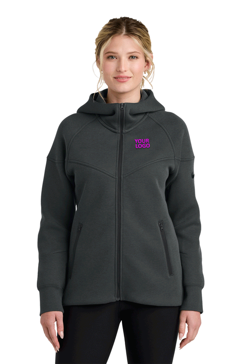 Nike Tech Fleece Full-Zip Custom Hoodies, Anthracite Heather