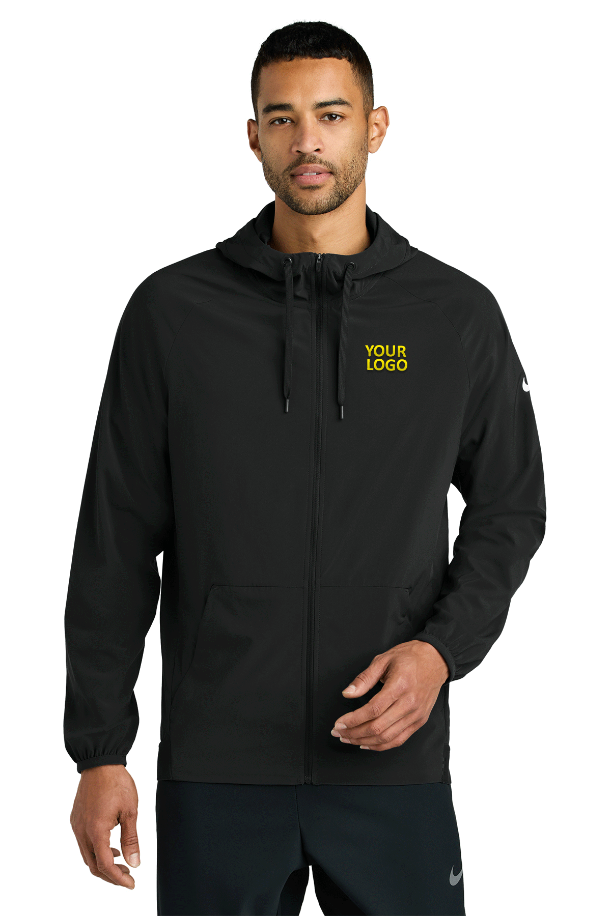 Nike Black NKFQ4761 company jackets with logo