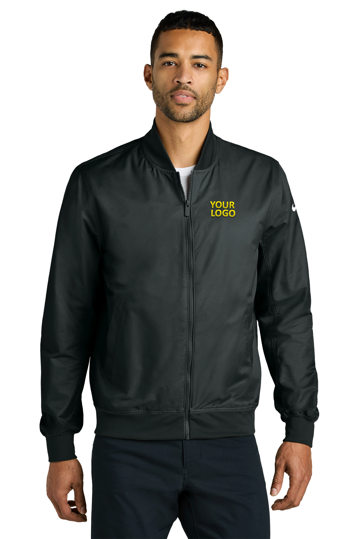 Nike Black NKFQ4759 jackets with company logo