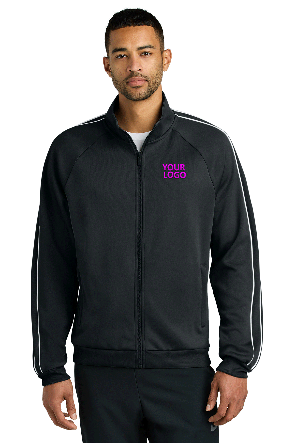 Nike Black NKFQ4758 company logo jackets