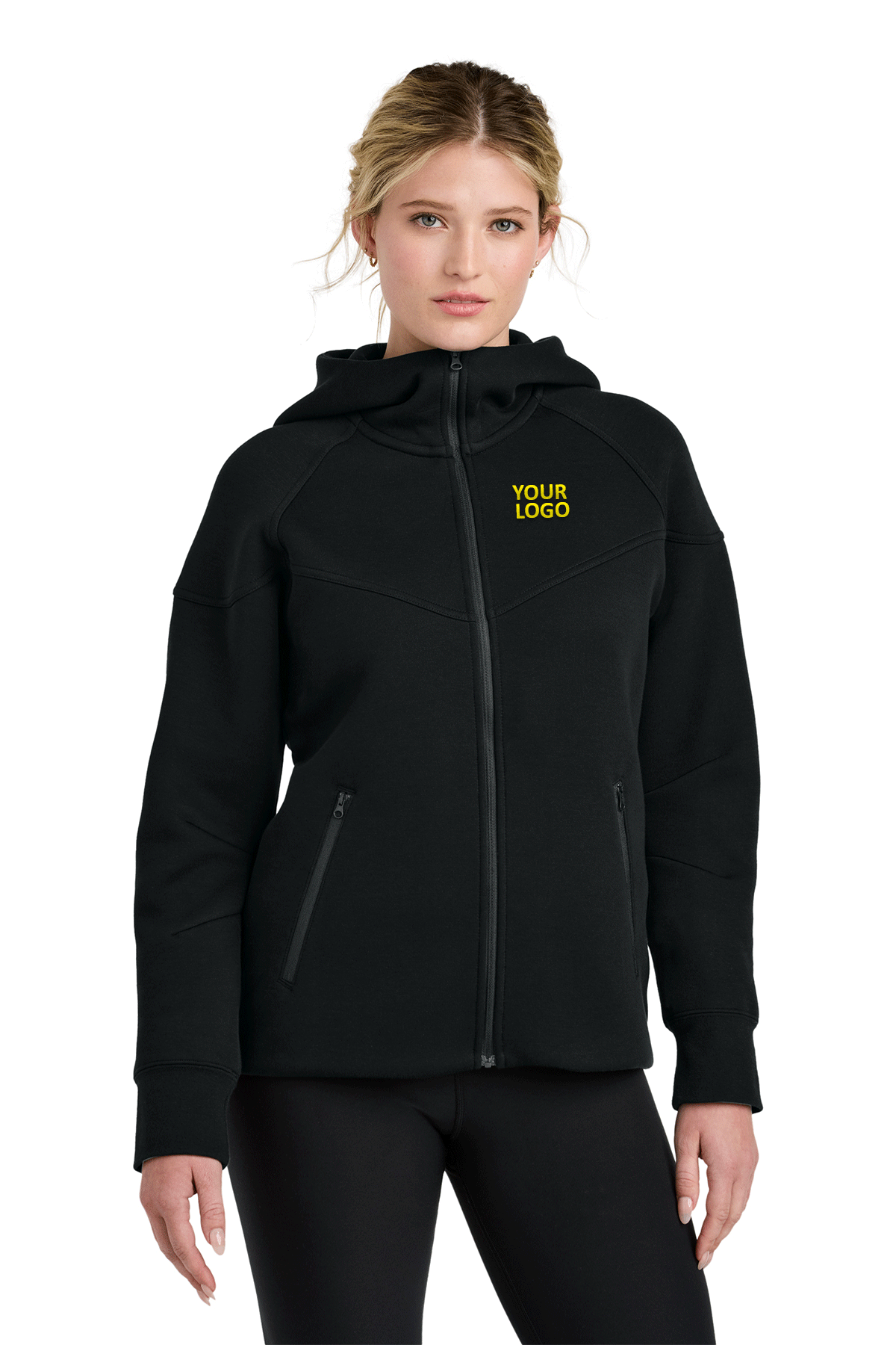 Nike Black NKFQ4798 custom sweatshirts with logo