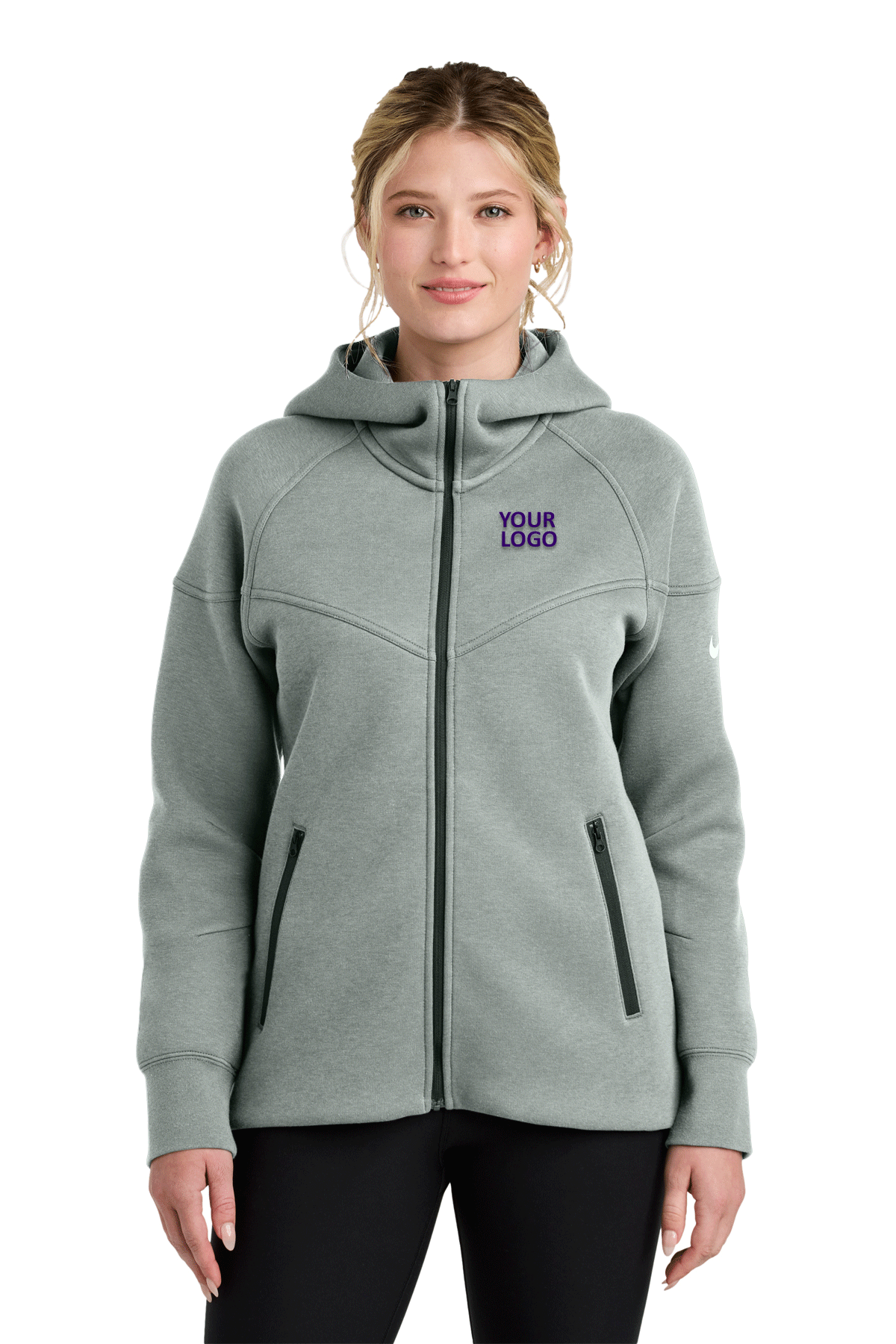 Nike Dark Grey Heather NKFQ4798 custom logo sweatshirts