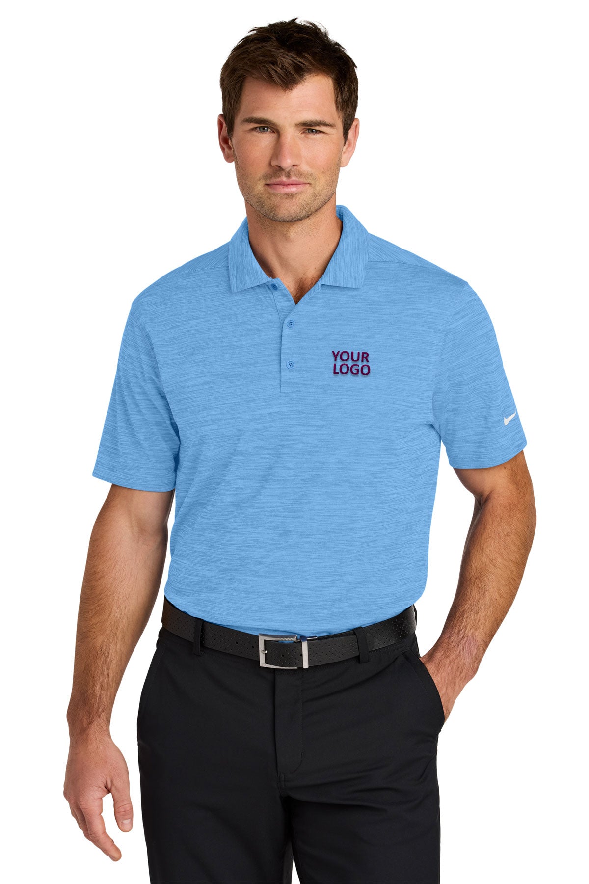 Nike University Blue NKFQ4792 custom logo polo shirts