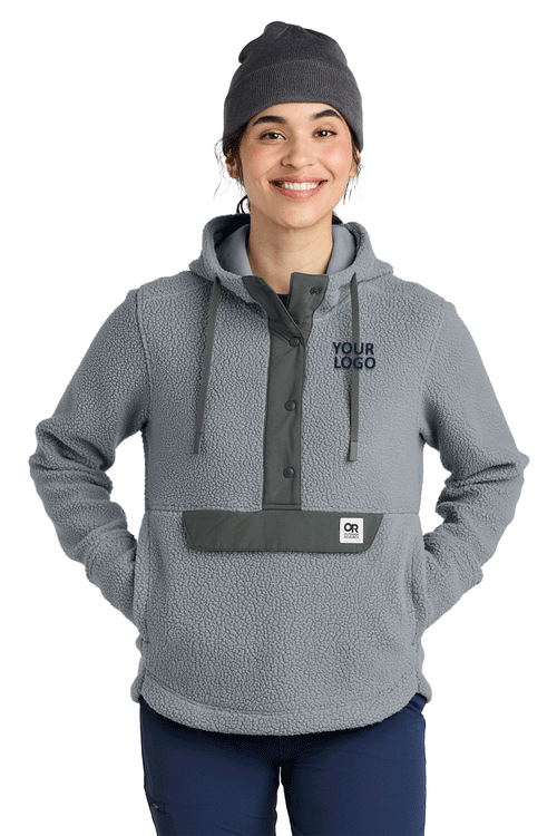 Outdoor Research Packwood Fleece Custom Pullover Hoodies, Grey