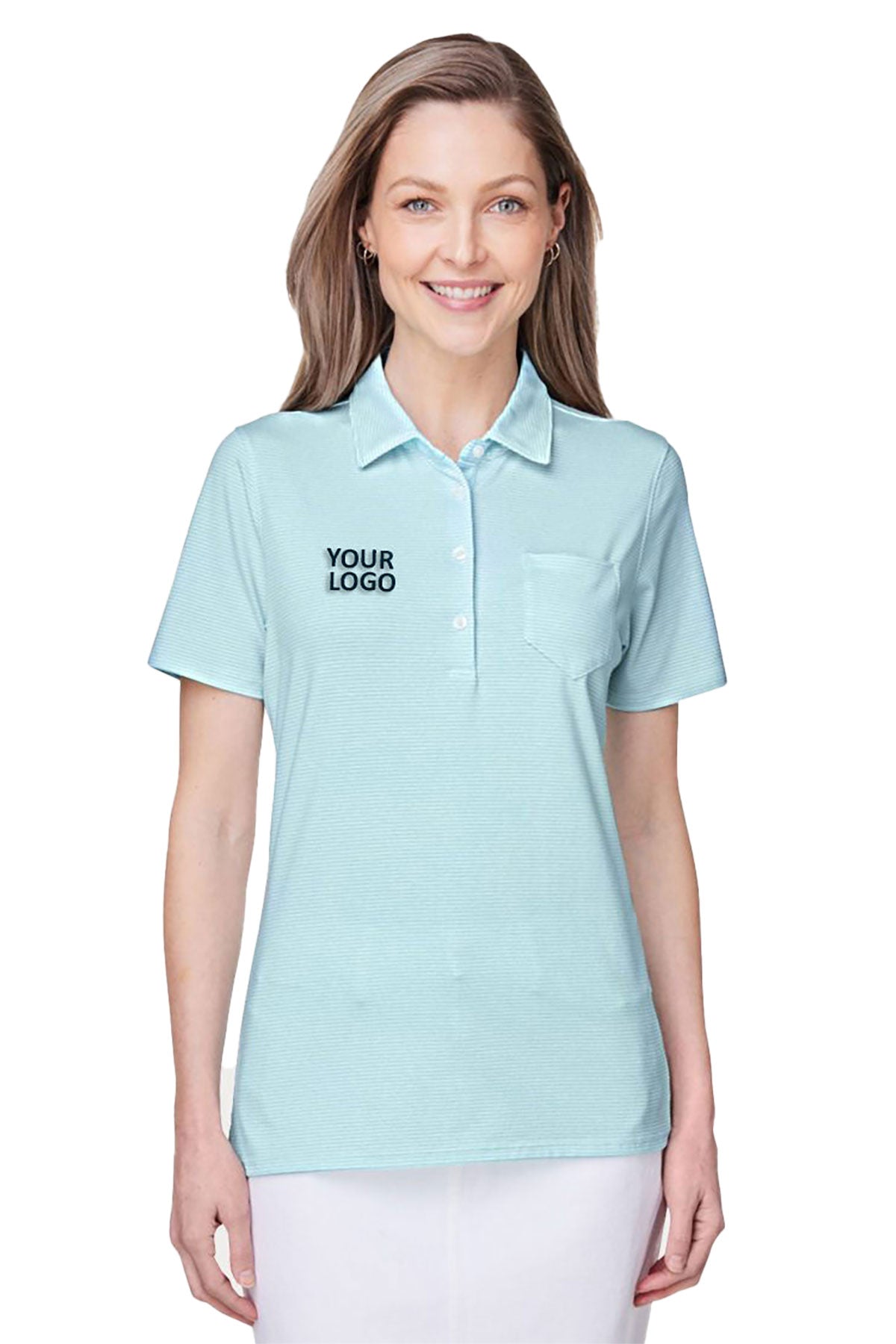 Vineyard Vines Custom Ladies Fanshell Polos, Crystal Blue