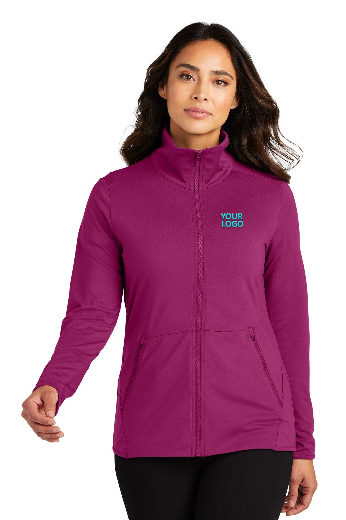 Port Authority Womens Accord Stretch Fleece Custom Full-Zips, Wine