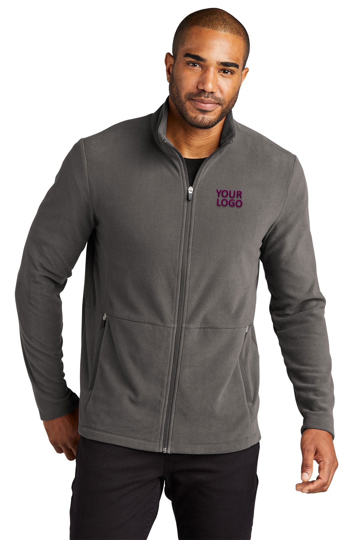 Port Authority Pewter F151 company logo jackets