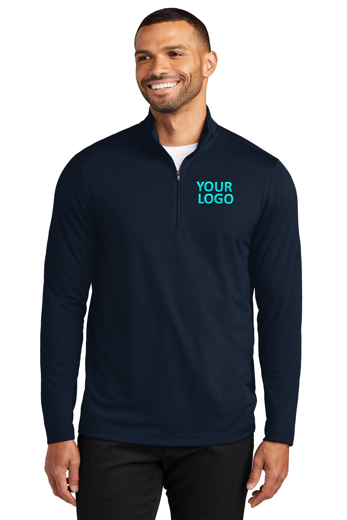 Port Authority Dry Zone UV Micro-Mesh Custom 1/4-Zips, River Blue Navy [Colonial Property Management]
