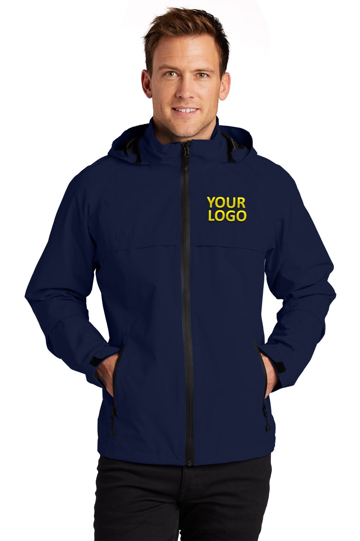 Port Authority True Navy TLJ333 promotional jackets company logo