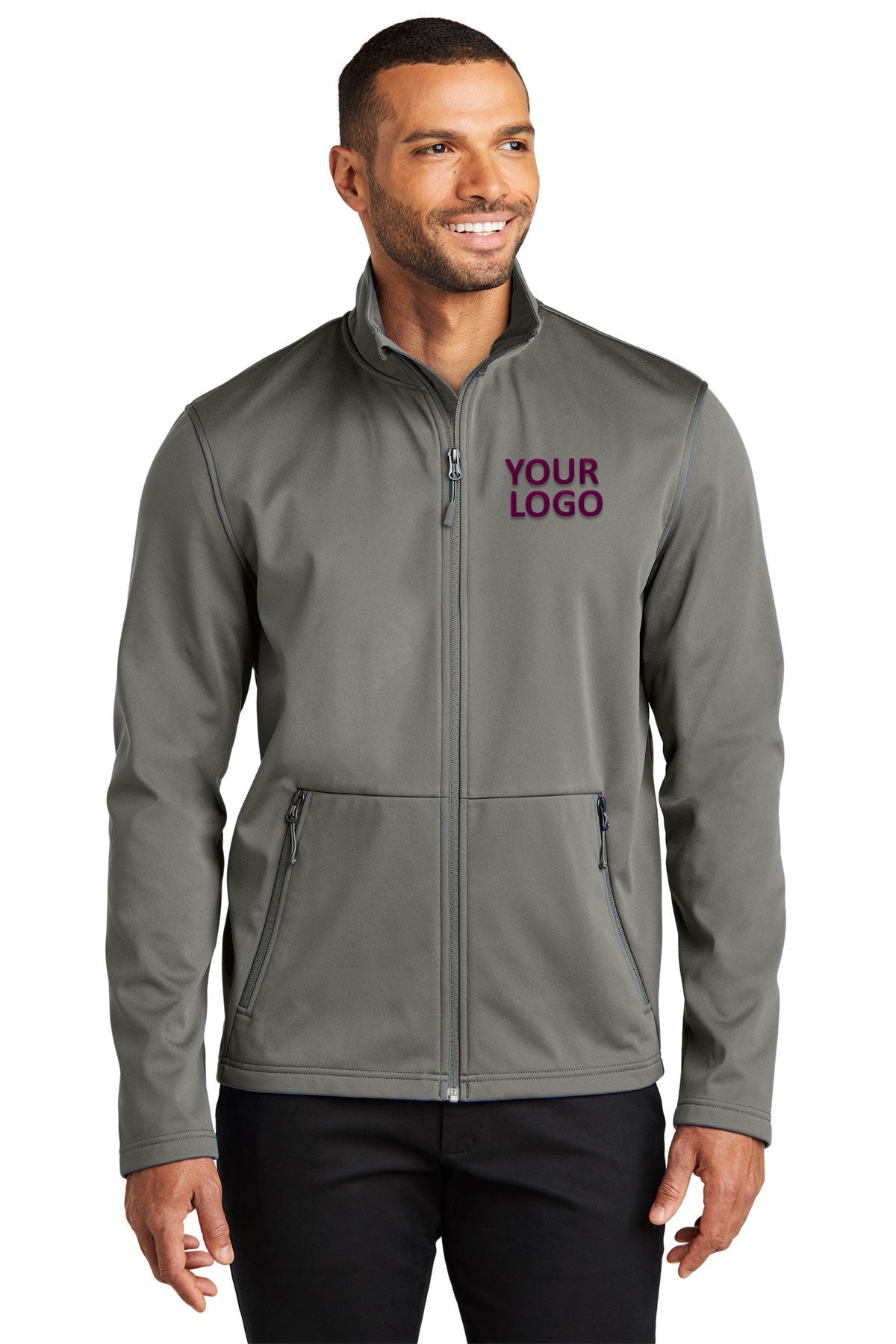 Port Authority Smoke Grey J617 embroidered team jackets