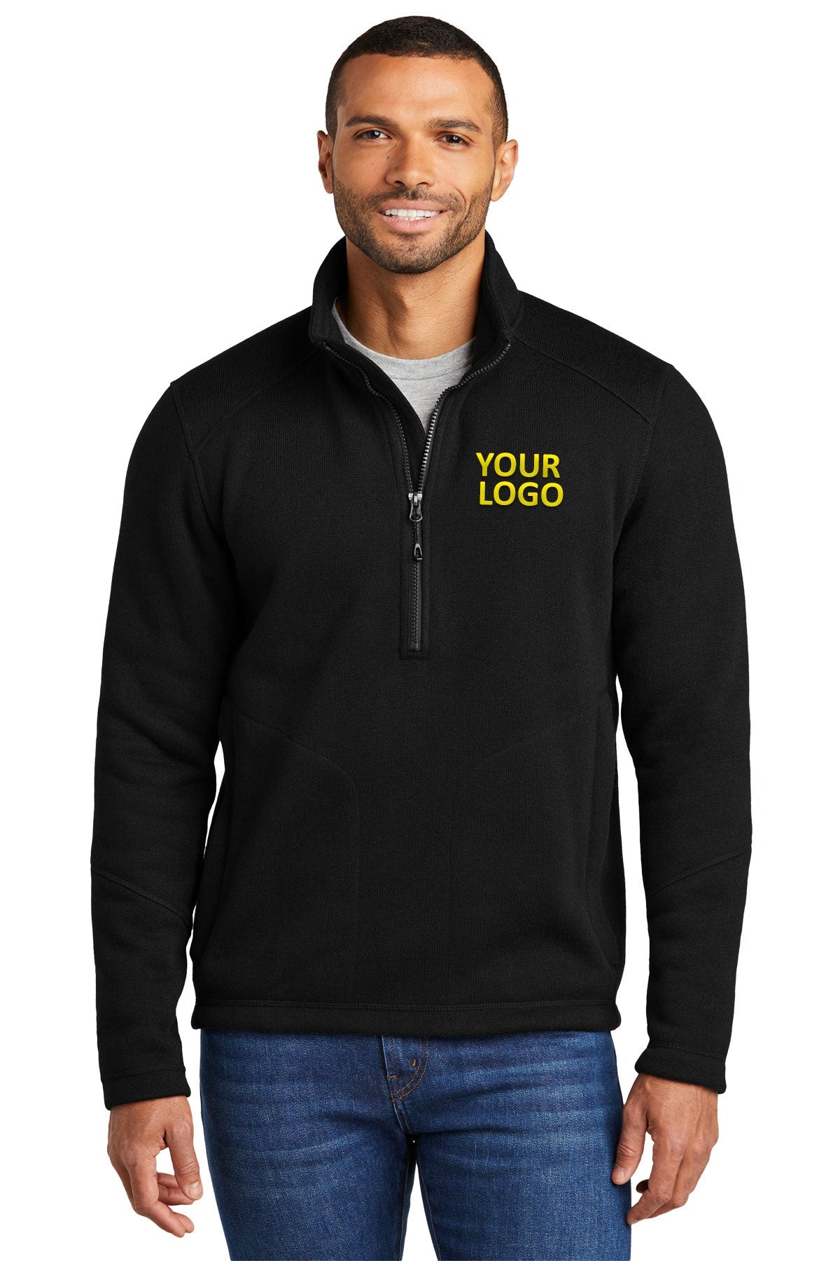 Port Authority Deep Black F426 company embroidered jackets