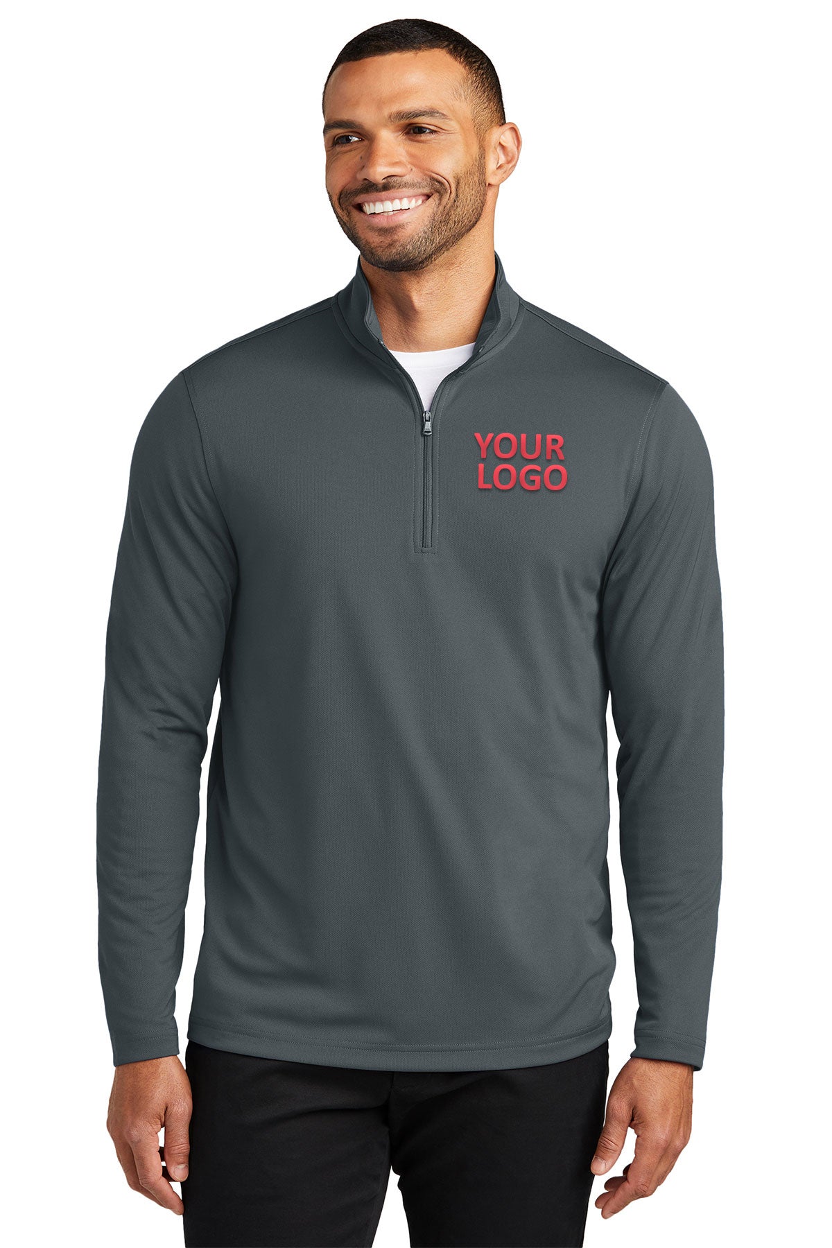 Port Authority Dry Zone UV Micro-Mesh Custom 1/4-Zips, Graphite [St Louis Music]