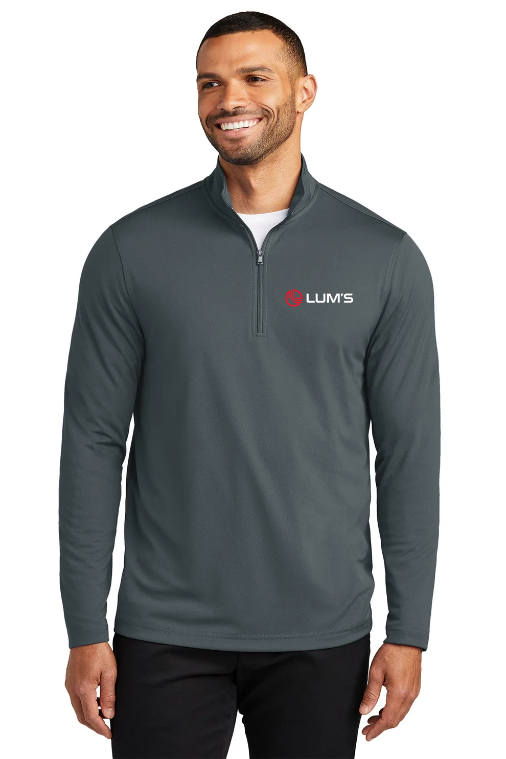 Port Authority Dry Zone UV Micro-Mesh 1/4-Zip, Graphite [LUMS AUTO CENTER]