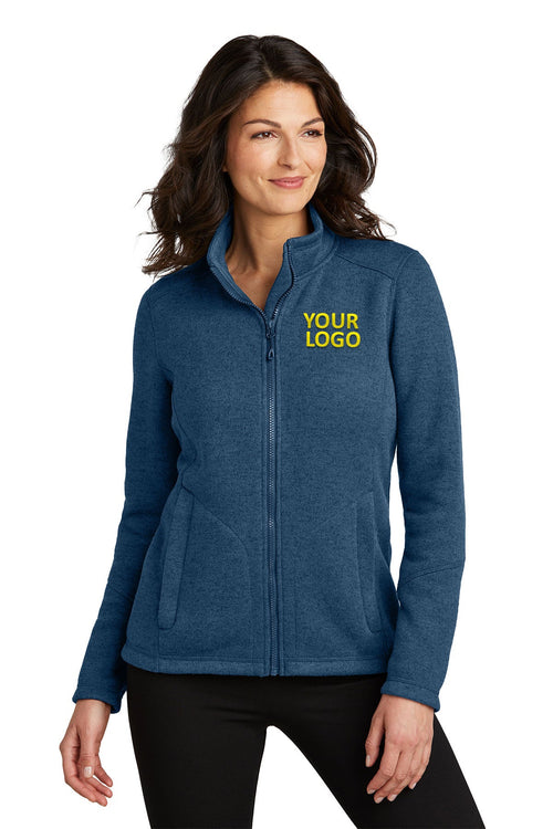 Port Authority Arc Sweater Fleece 1/4-Zip, Insignia Blue Heather [Labenz & Associates]
