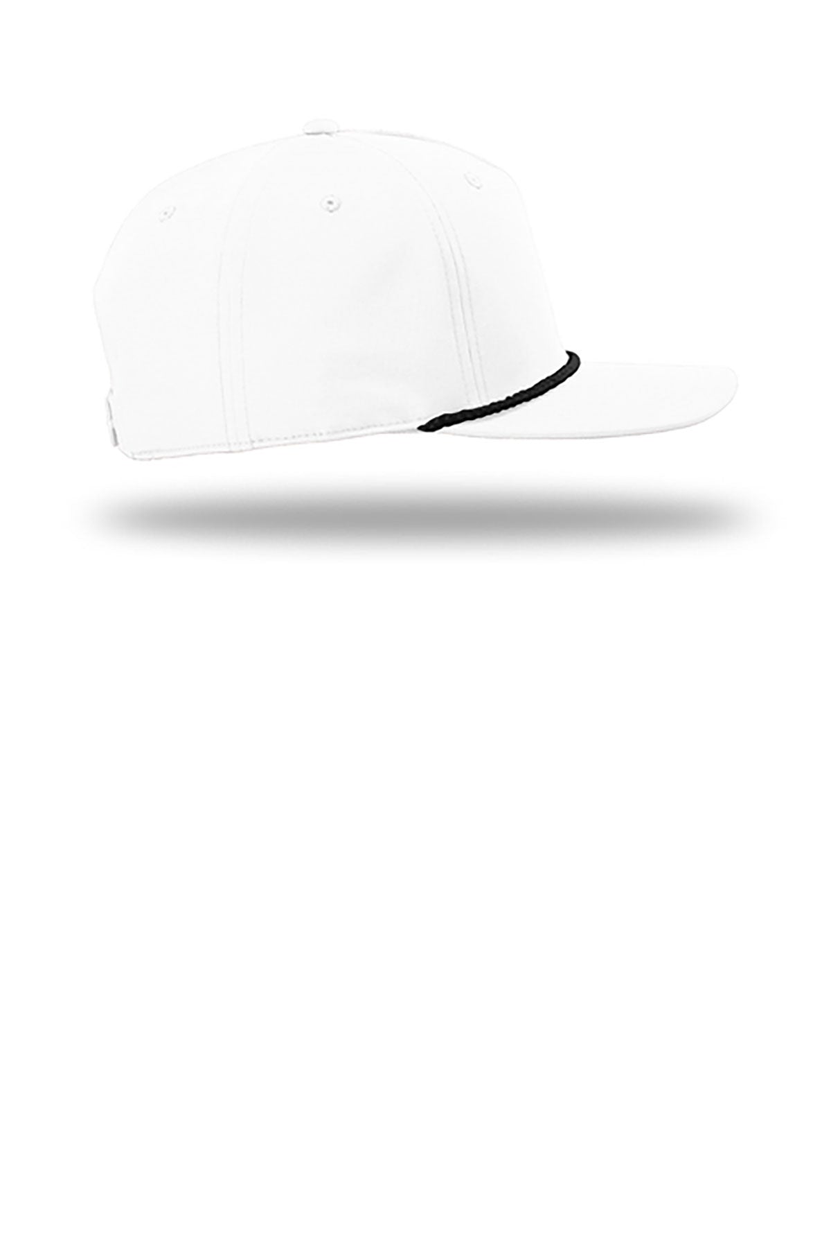 Richardson Custom 5-Panel Classic Rope Cap, White/ Black