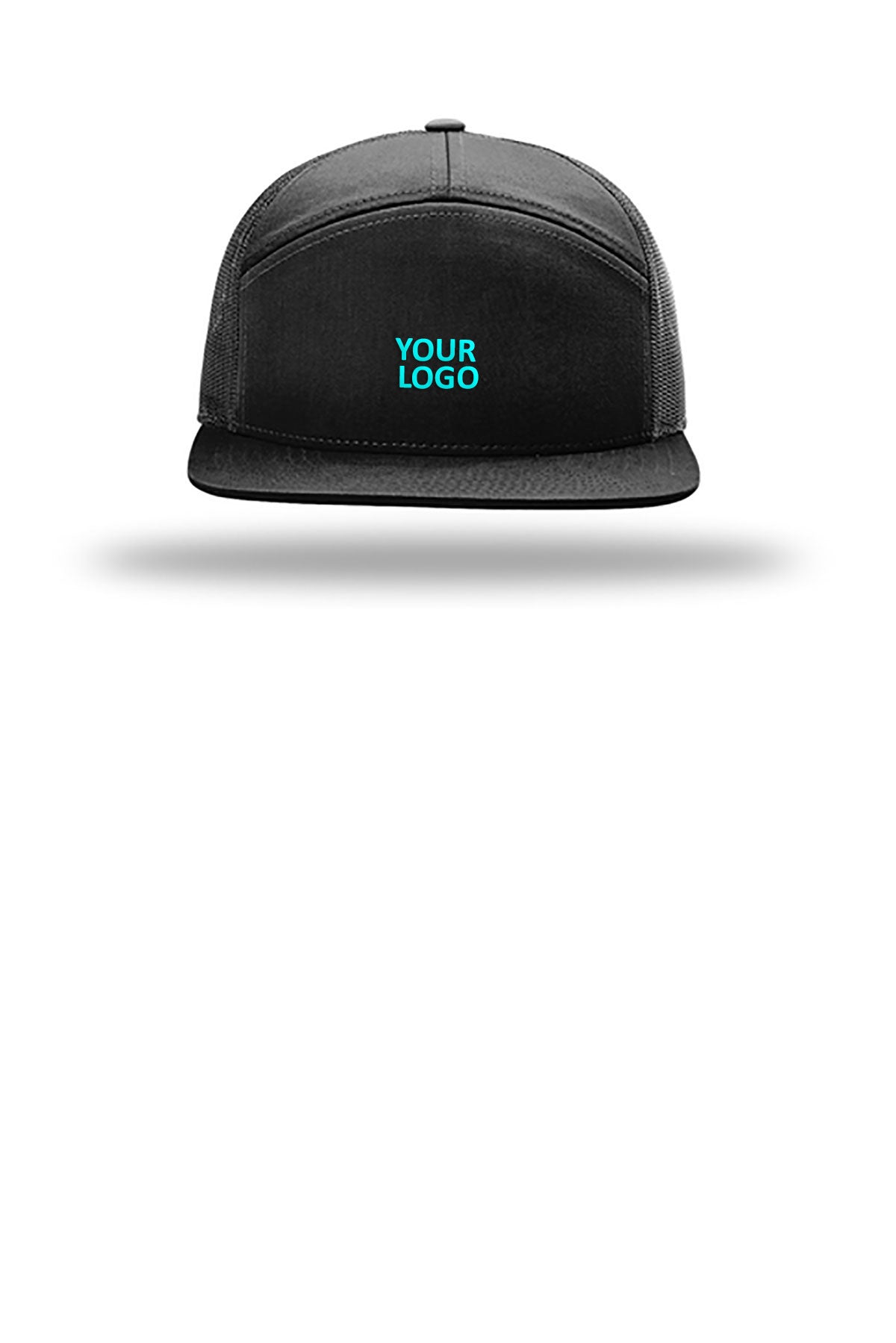 Richardson 7-Panel Custom Trucker, Black