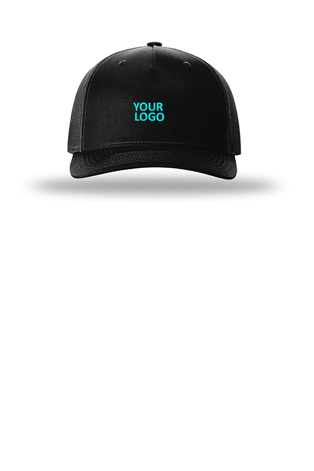 Richardson Five-Panel Custom Trucker, Black