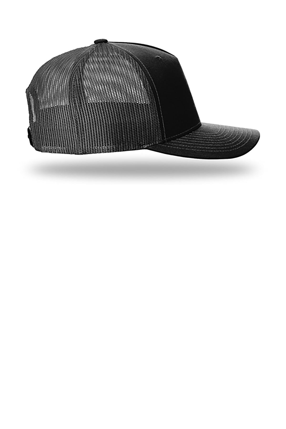 Richardson Five-Panel Custom Trucker, Black