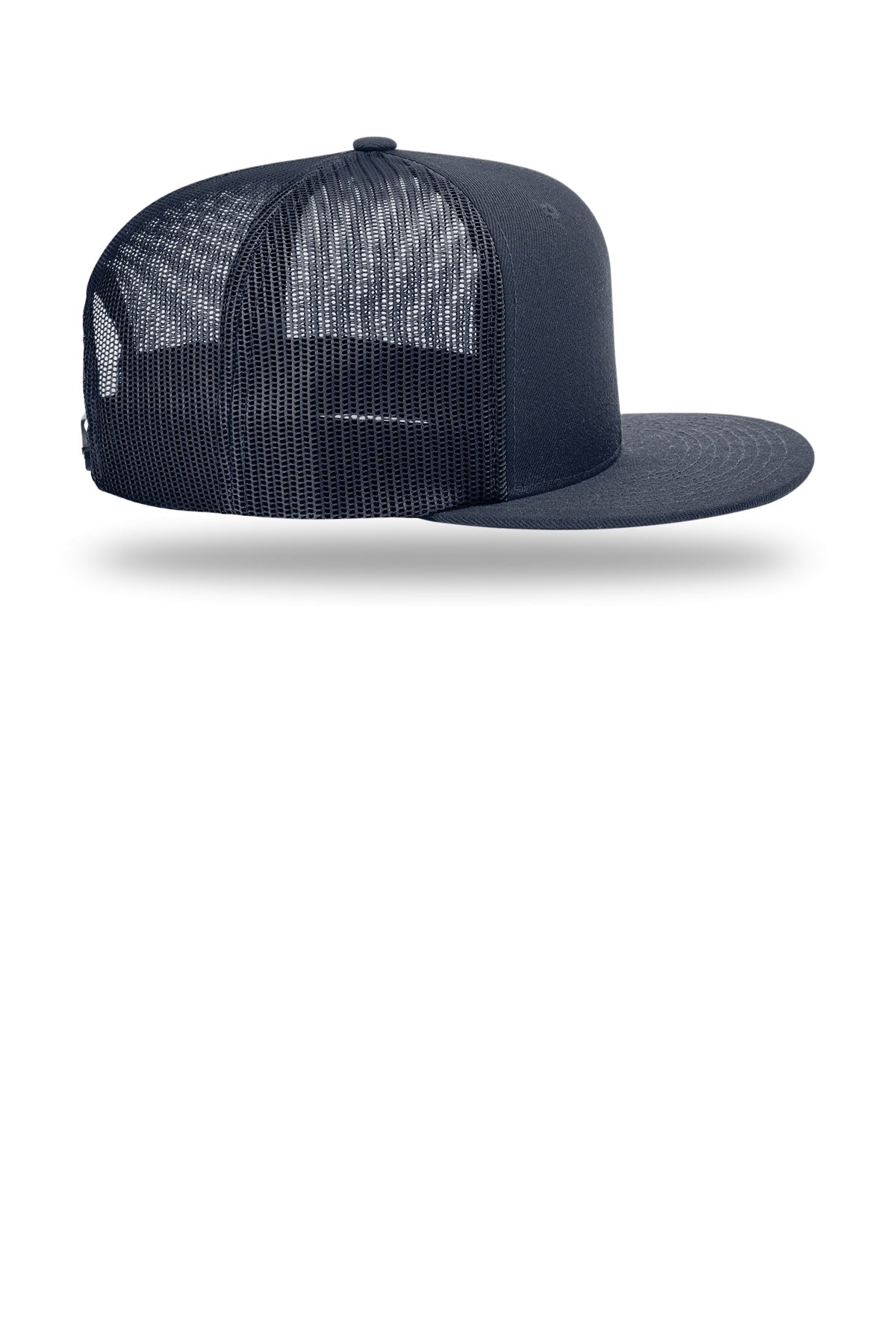 Richardson Acrylic-Wool Blend Flatbill Custom Trucker, Navy