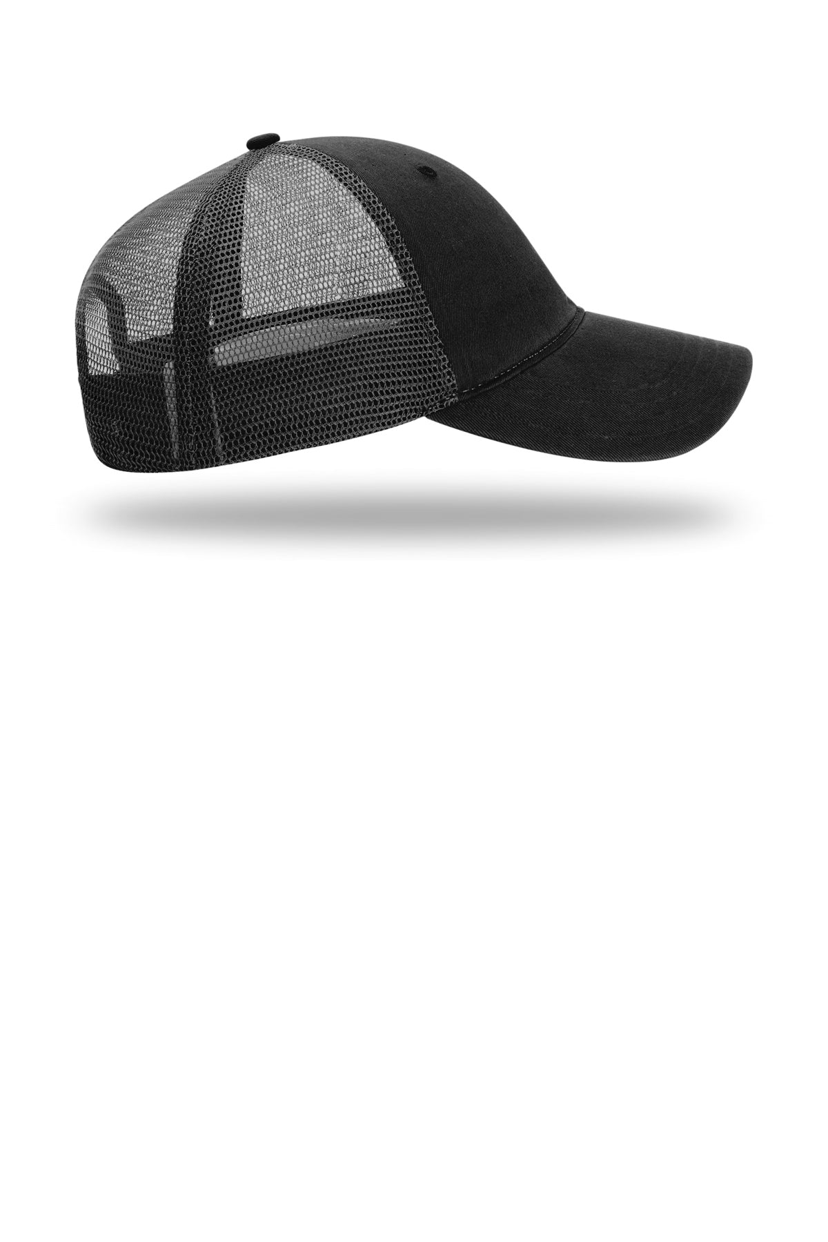 Richardson Garment Washed Custom Trucker, Black